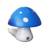LED Night Light Blue Mushroom With Day-Night Sensor