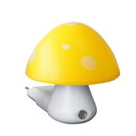 LED Night Light Yellow Mushroom With Day-Night Sensor