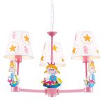 Children's Pendant Light 3 Bulbs Multicolor Princess Lampshade