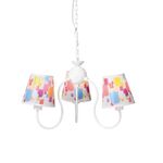 Children's Pendant Light 3 Bulbs Multicolor Lampshade