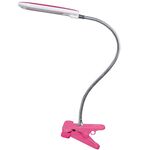 Desk Lighting LED With PVC Cable From Metal And Plastic With Tweezers Pink