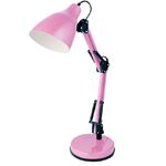 Desk Lighting With PVC Cable From Metal And Plastic Polished Pink