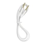 Audio Cable Headphones Jack 3.5mm Male - Male 1m White