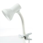 Metallic Lighting Fixture With Plastic Clip And Switch On The Cable White