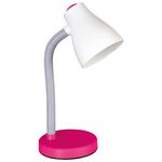 Table Lighting Fixture With Metallic Arm And Mount - Head From ABS Plastic Pink