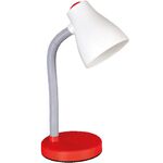 Table Lighting Fixture With Metallic Arm And Mount - Head From ABS Plastic Red