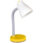 Table Lighting Fixture With Metallic Arm And Mount - Head From ABS Plastic Yellow