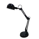 Table Metallic Lighting Fixture With Circle Shape Head Black Details And Switch On The Cable Black