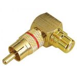 Adapter RCA Female in RCA Male Angular Gold Plated