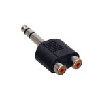 Adapter 2x RCA Female in JACK 6.3mm Stereo Male