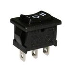 Switch Rocker Mini 3P On-Off-On 6A/250V Black RL3-113
