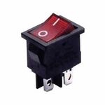 Switch Rocker Mini 4P On-Off 8A/250V Red with Light PS8A-4