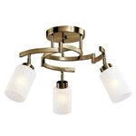 Ceiling Light 3 Bulbs Metal Antique Brass 13802-996