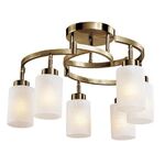 Ceiling Light 6 Bulbs Metal Antique Brass 13803-001