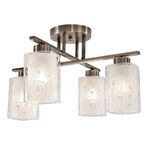 Ceiling Light 4 Bulbs Metal Antique Brass 13802-950
