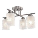 Ceiling Light 4 Bulbs Metal Satin Nickel 13802-949
