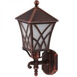 Wall Mounted Luminaire Lantern Aluminum Antique Copper Outdoor 12053-614-BRB