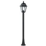 Plastic Pole With Lantern Black 12051-405-B