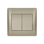 Switch 2 Buttons 2 Way K/R-A/R Rhyme Champagne Metallic
