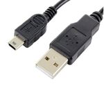 Καλώδιο USB σε mini USB 1m Μαύρο
