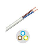 Round Flexible Cable 3x0.50mm White H03VV-F