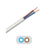 Flat Flexible Cable 2x0.75mm White H03VV-F
