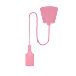 E27 Pendant Lamp Holder with Cable Pink