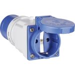 Male Industrial Adaptor 3P 16A to Schuko Socket 16A IP44