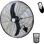 Wall Mounted Fan With Remote Control 71cm 180W Black