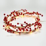 Transparent  Wire String Led Wreath Light 1.2m 30LED 3xAA Battery Operated Wire Decorative Fairy Lights Warm White