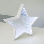 Διακοσμητικό Αστέρι Καθρέπτης 59 LED Ψυχρό Λευκό με Μπαταρία 3xAA