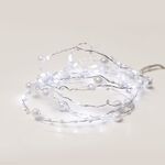 Silver Copper Wire String Led Pearl Light 2m 20LED 2xAA Battery Operated Wire Decorative Fairy Lights Cool White