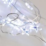 Silver Copper Wire String Led Star Light 2m 20LED 2xAA Battery Operated Wire Decorative Fairy Lights Cool White