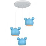 Children's Pendant Light 3 lamps Blue Mickey