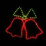 Double Bells Rope Light 108 Lights Red - Green