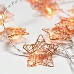 Decorative 10Led String Lights Bronze Metal Stars
