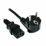 EURODIN EU Schuko Plug Power Cord to IEC C13 Plug Lead Cable 2m