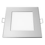 Φωτιστικό Τετράγωνο Panel LED Οροφής Χωνευτό Νίκελ Ματ 6W 6500K