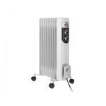 9 Fin Portable Oil Filled Radiator Adjustable Thermostat Electric Warm Heater 2000W