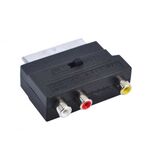 Converter SCART Plug To 3 RCA + In / Out Switch