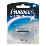 Lithium Battery PAIRDEER CR123A 3V