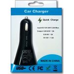 Quick Car Charger 18W 3A Fast Charge 12V/24V