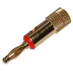 Male Red Metallic Gold Plated Banana Connector LZ532G