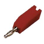 Male Plastic Red Nickel Screw Type Banana Connector LZ538N (BP015A)