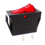 Switch Rocker Medium 2P On-Off 16A/250V Red Without Light RK1-11