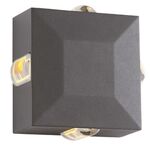 Square Wall Mounted Lamp LED Dark Grey 5W 3000K 15° IP54