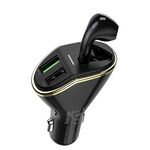 Bluetooth Headset Traveller with Docking Station and Car Charger (2xUSB) E47 black