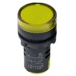 Indicator Lamp with Screw Mount Φ22 No cable +Led 12V AC / DC Yellow