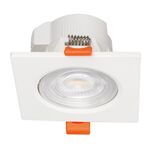 Square Recessed LED SMD Spot Luminaire 7W 3000K-4000K-6000K CCT Switch 40°