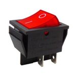 LARGE ROCKER SWITCH 4P WITH LAMP ON-OFF 16A/250V RED RK1-01 SOKEN